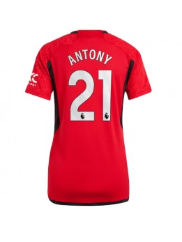 Ženski Nogometna dresi replika Manchester United Antony #21 Domači 2023-24 Kratek rokav